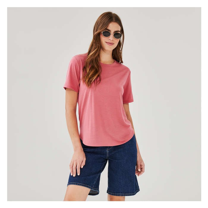 Women's Relaxed Crew Neck T-Shirt - Dusty Rose